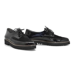 B0 Auth PAUL GREEN Black Patent & Suede Creeper Oxford Shoes Sz UK 6.5 US 9 $315